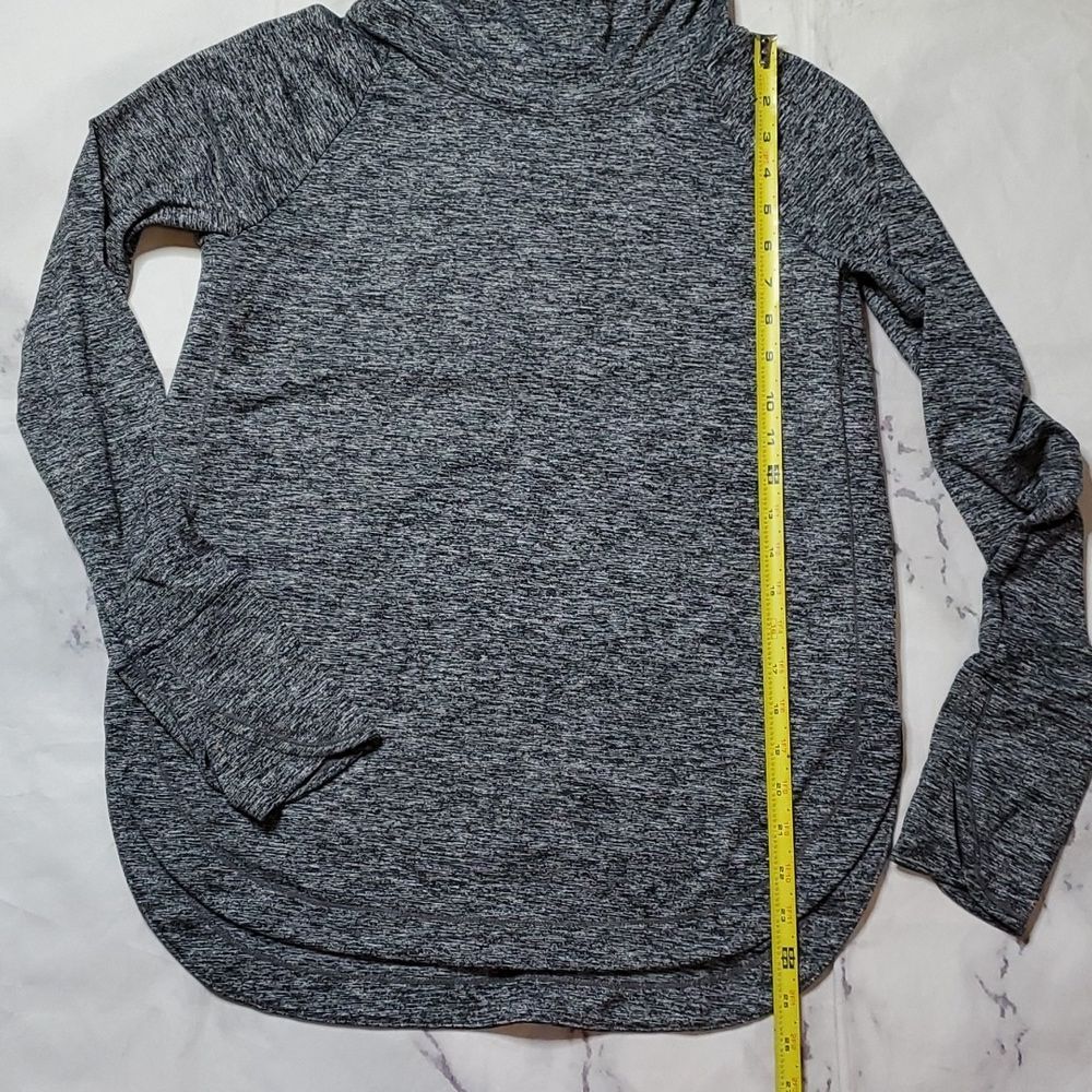 Athleta Lightweight Pullover Heathered Black/White - image 6